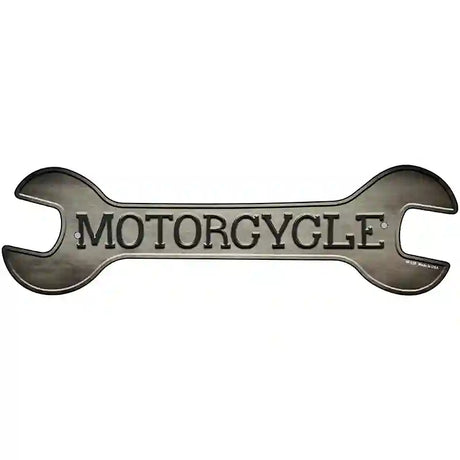 Motorcycle Novelty Metal Wrench Sign W-158