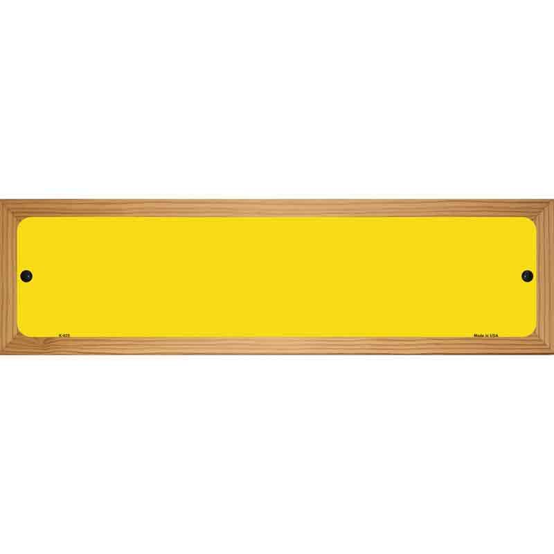 Yellow Solid Blank Novelty Metal Street Sign 19" x 5.5" (WB-K)