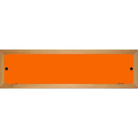 Orange Solid Blank Novelty Metal Street Sign 19" x 5.5" (WB-K)