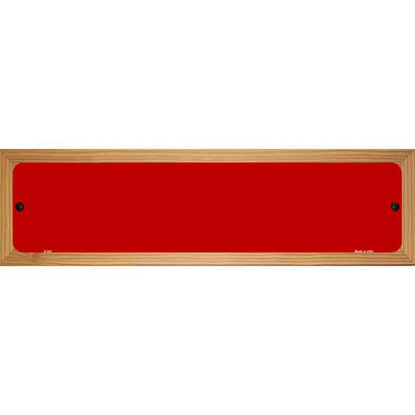 Red Solid Blank Novelty Metal Street Sign 19" x 5.5" (WB-K)