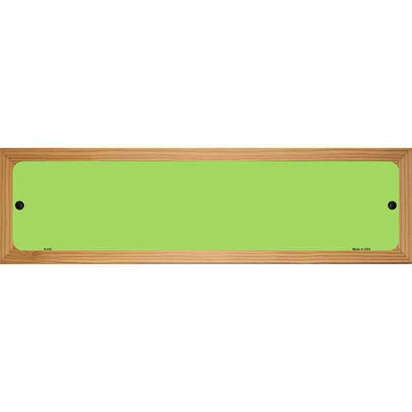 Lime Green Solid Blank Novelty Metal Street Sign 19" x 5.5" (WB-K)