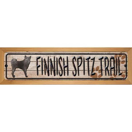 Finnish Spitz Trail Novelty Metal Street Sign 19" x 5.5" (WB-K)