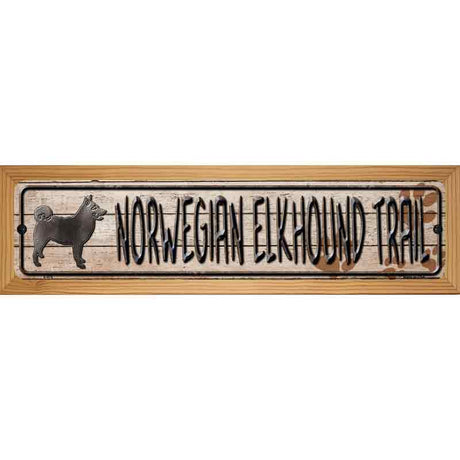 Norwegian Elkhound Trail Novelty Metal Street Sign 19" x 5.5" (WB-K)