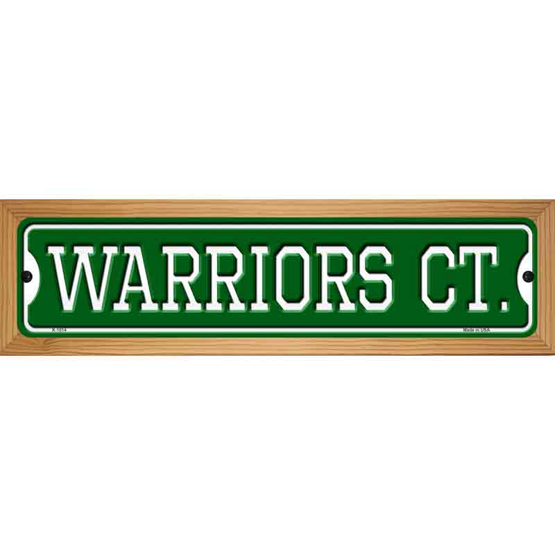 Warriors Ct Novelty Metal Street Sign 19" x 5.5" (WB-K)