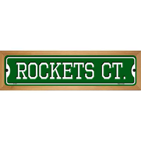 Rockets Ct Novelty Metal Street Sign 19" x 5.5" (WB-K)