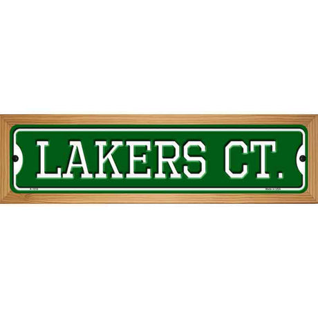 Lakers Ct Novelty Metal Street Sign 19" x 5.5" (WB-K)