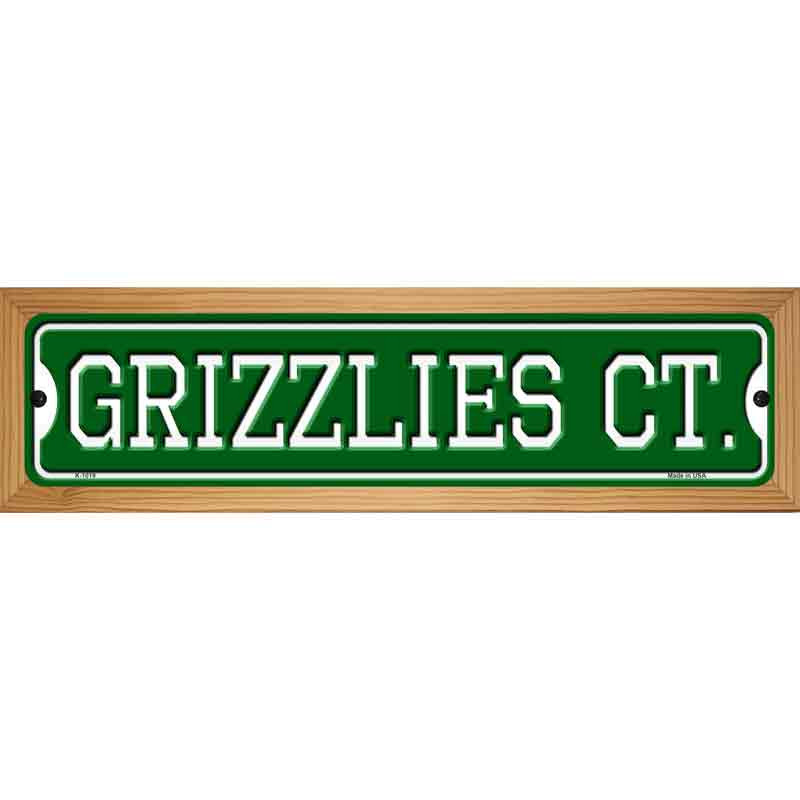 Grizzlies Ct Novelty Metal Street Sign 19" x 5.5" (WB-K)