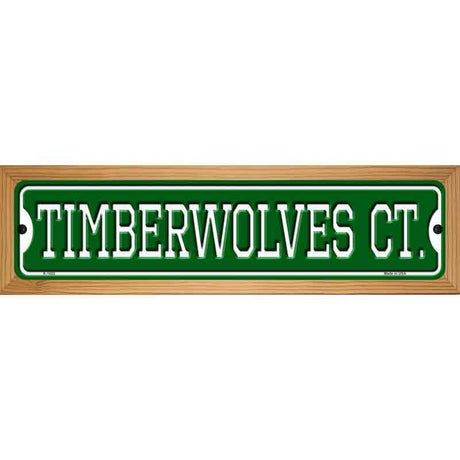 Timberwolves Ct Novelty Metal Street Sign 19" x 5.5" (WB-K)