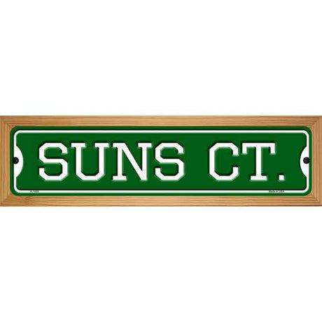 Suns Ct Novelty Metal Street Sign 19" x 5.5" (WB-K)