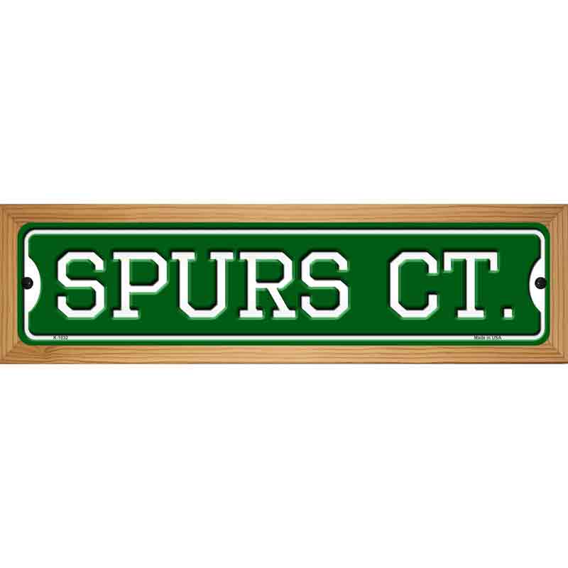 Spurs Ct Novelty Metal Street Sign 19" x 5.5" (WB-K)