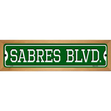 Sabres Blvd Novelty Metal Street Sign 19" x 5.5" (WB-K)