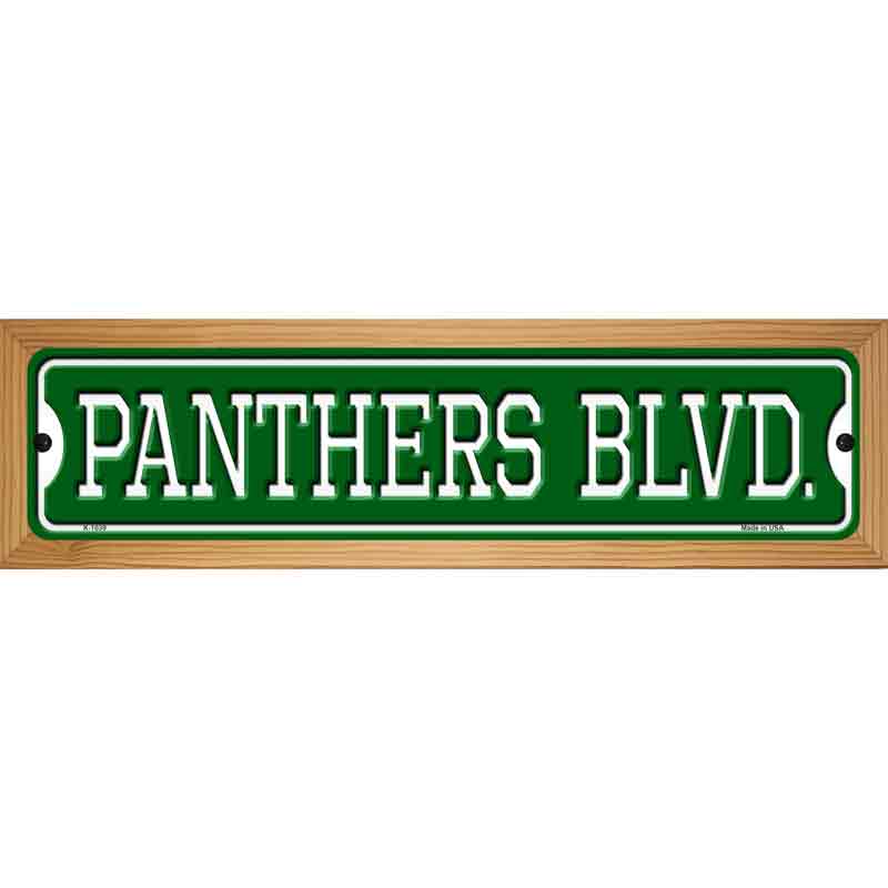 Panthers Blvd Novelty Metal Street Sign 19" x 5.5" (WB-K)