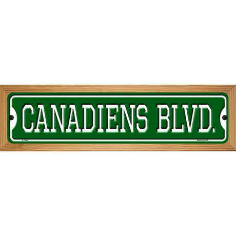 Canadiens Blvd Novelty Metal Street Sign 19" x 5.5" (WB-K)