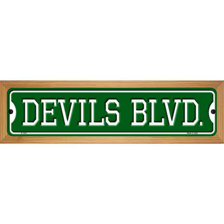 Devils Blvd Novelty Metal Street Sign 19" x 5.5" (WB-K)