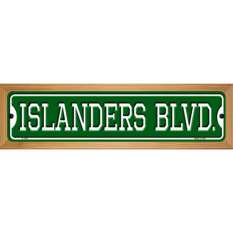 Islanders Blvd Novelty Metal Street Sign 19" x 5.5" (WB-K)