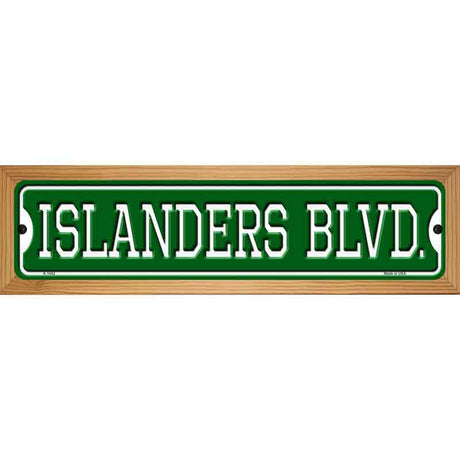 Islanders Blvd Novelty Metal Street Sign 19" x 5.5" (WB-K)