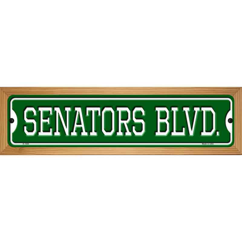 Senators Blvd Novelty Metal Street Sign 19" x 5.5" (WB-K)