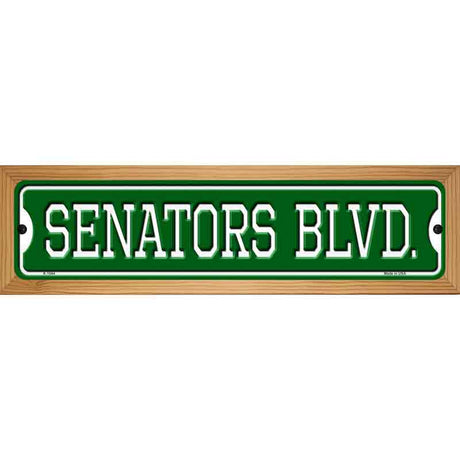 Senators Blvd Novelty Metal Street Sign 19" x 5.5" (WB-K)