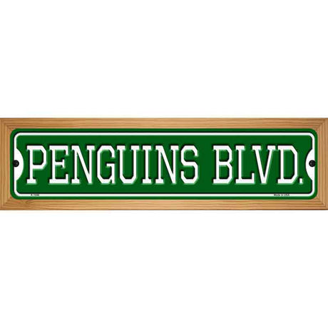 Penguins Blvd Novelty Metal Street Sign 19" x 5.5" (WB-K)