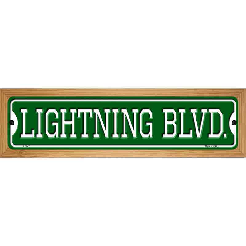 Lightning Blvd Novelty Metal Street Sign 19" x 5.5" (WB-K)