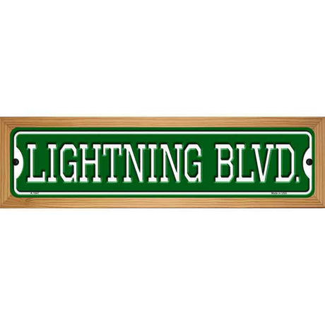 Lightning Blvd Novelty Metal Street Sign 19" x 5.5" (WB-K)