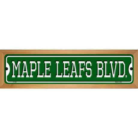 Maple Leafs Blvd Novelty Metal Street Sign 19" x 5.5" (WB-K)