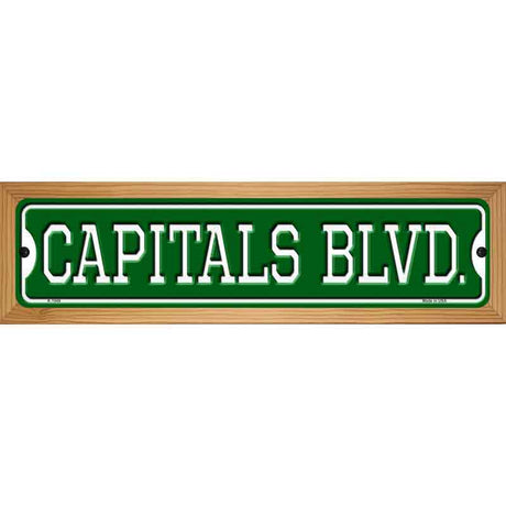 Capitals Blvd Novelty Metal Street Sign 19" x 5.5" (WB-K)