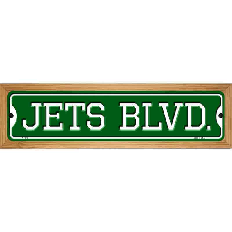 Jets Blvd Novelty Metal Street Sign 19" x 5.5" (WB-K)