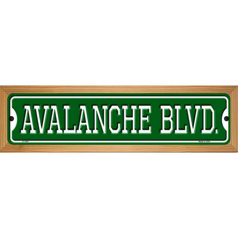 Avalanche Blvd Novelty Metal Street Sign 19" x 5.5" (WB-K)