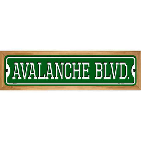 Avalanche Blvd Novelty Metal Street Sign 19" x 5.5" (WB-K)