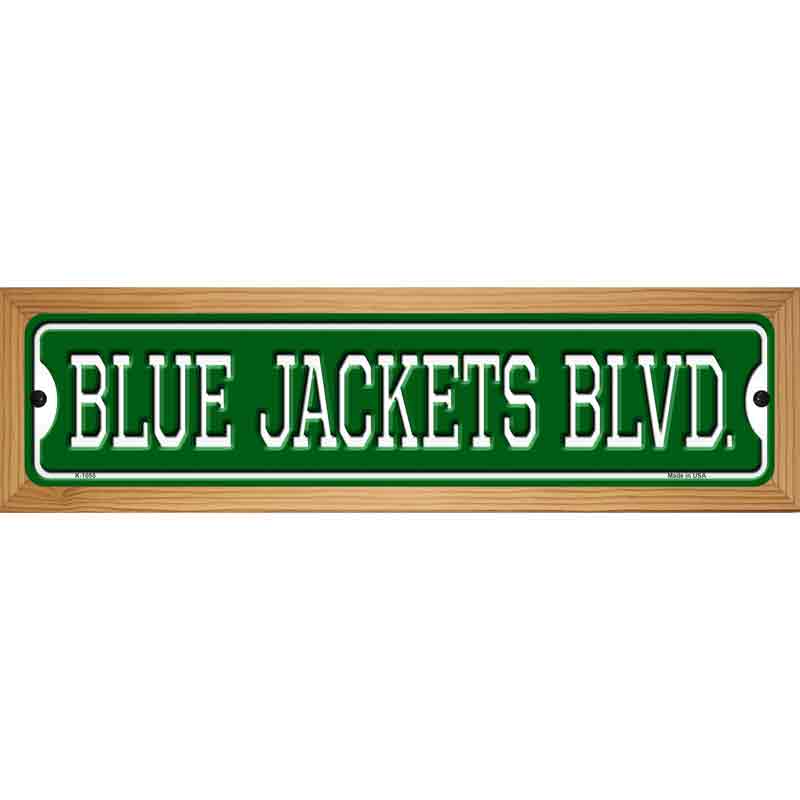 Blue Jackets Blvd Novelty Metal Street Sign 19" x 5.5" (WB-K)