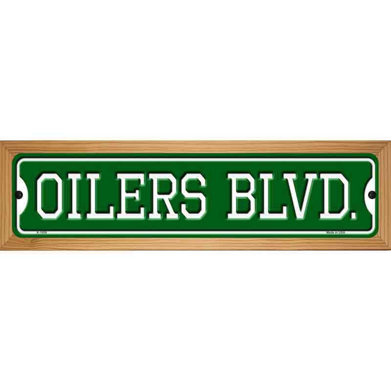 Oilers Blvd Novelty Metal Street Sign 19" x 5.5" (WB-K)