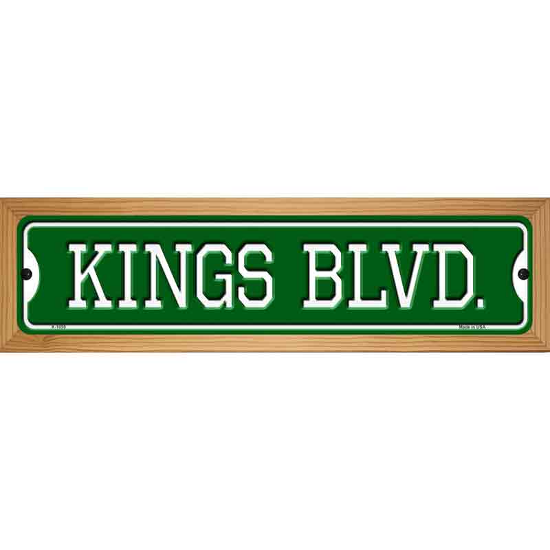 Kings Blvd Novelty Metal Street Sign 19" x 5.5" (WB-K)