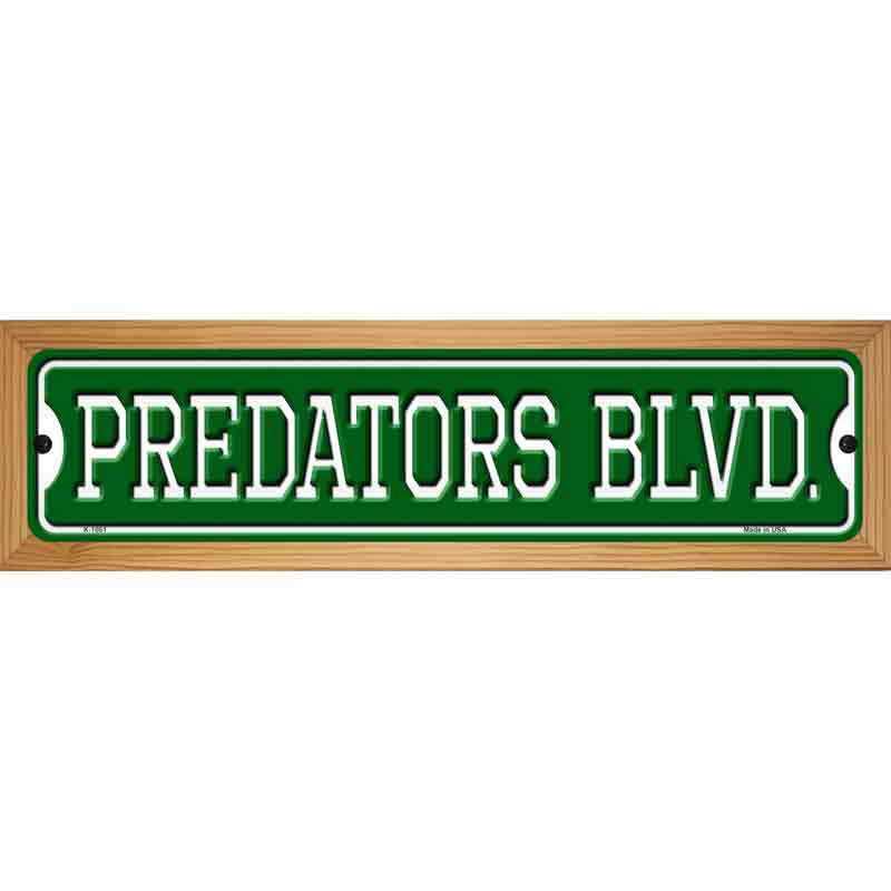 Predators Blvd Novelty Metal Street Sign 19" x 5.5" (WB-K)