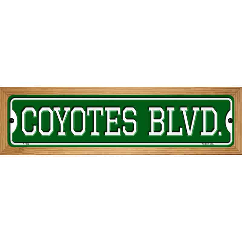 Coyotes Blvd Novelty Metal Street Sign 19" x 5.5" (WB-K)