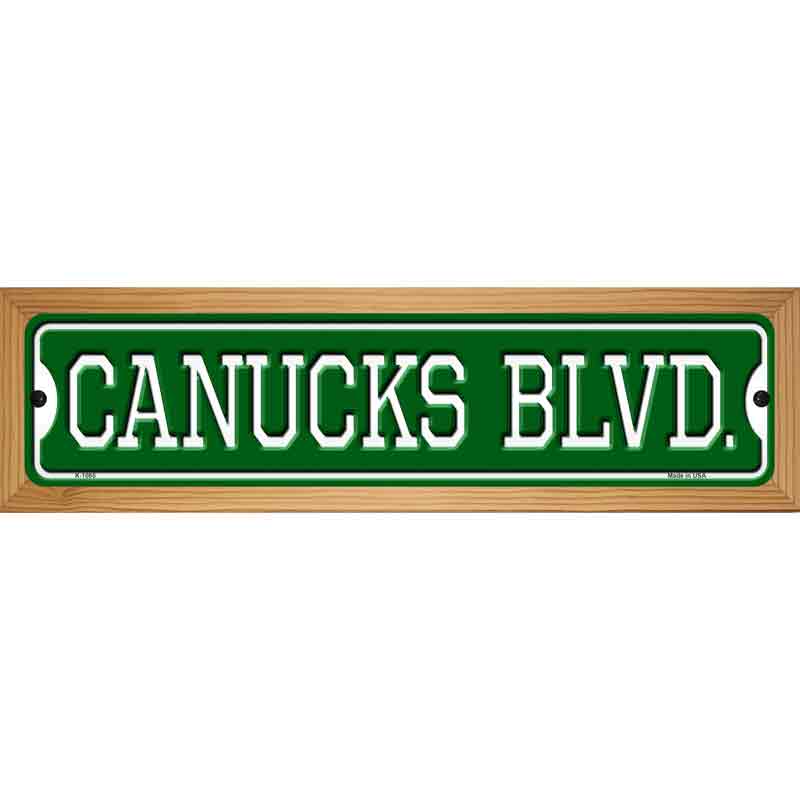 Canucks Blvd Novelty Metal Street Sign 19" x 5.5" (WB-K)