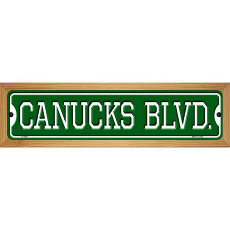 Canucks Blvd Novelty Metal Street Sign 19" x 5.5" (WB-K)