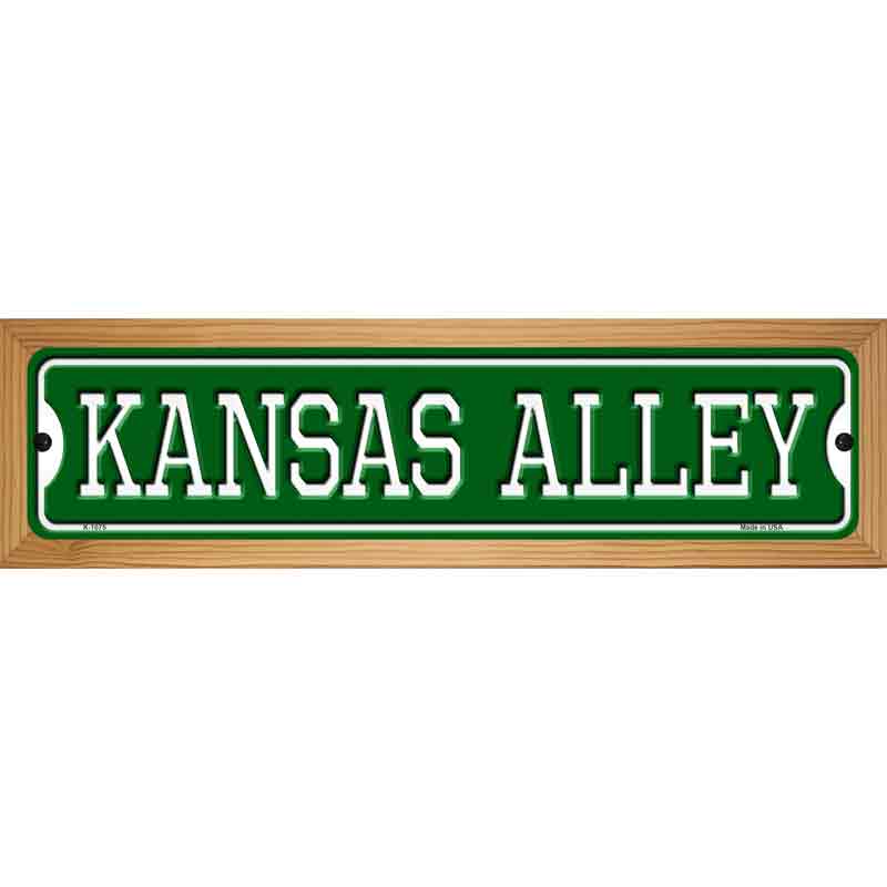 Kansas Alley Novelty Metal Street Sign 19" x 5.5" (WB-K)