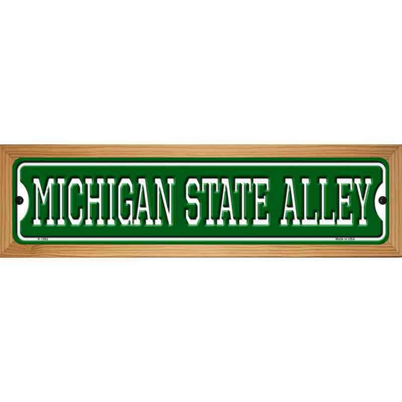 Michigan State Alley Novelty Metal Street Sign 19" x 5.5" (WB-K)