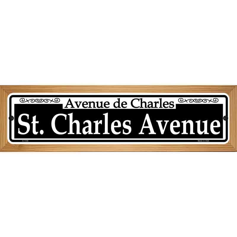 St. Charles Ave Novelty Metal Street Sign 19" x 5.5" (WB-K)