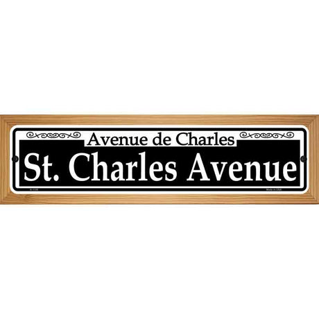 St. Charles Ave Novelty Metal Street Sign 19" x 5.5" (WB-K)