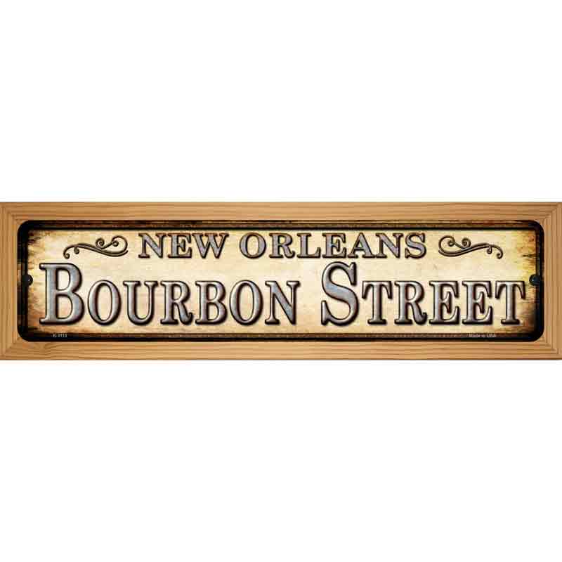 Bourbon Street New Orleans Novelty Metal Street Sign 19" x 5.5" (WB-K)