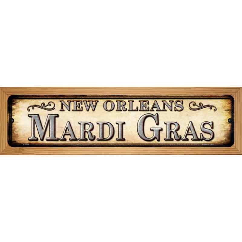 Mardi Gras New Orleans Novelty Metal Street Sign 19" x 5.5" (WB-K)