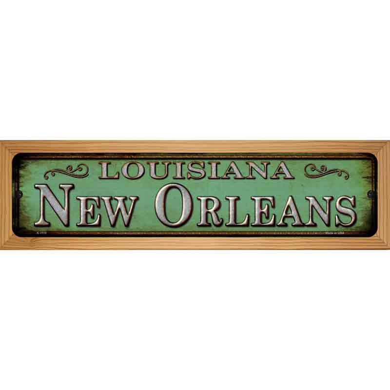 New Orleans Louisiana Novelty Metal Street Sign 19" x 5.5" (WB-K)