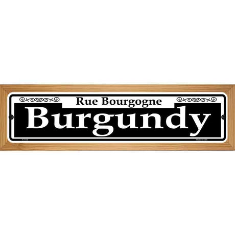 Burgundy Novelty Metal Street Sign 19" x 5.5" (WB-K)