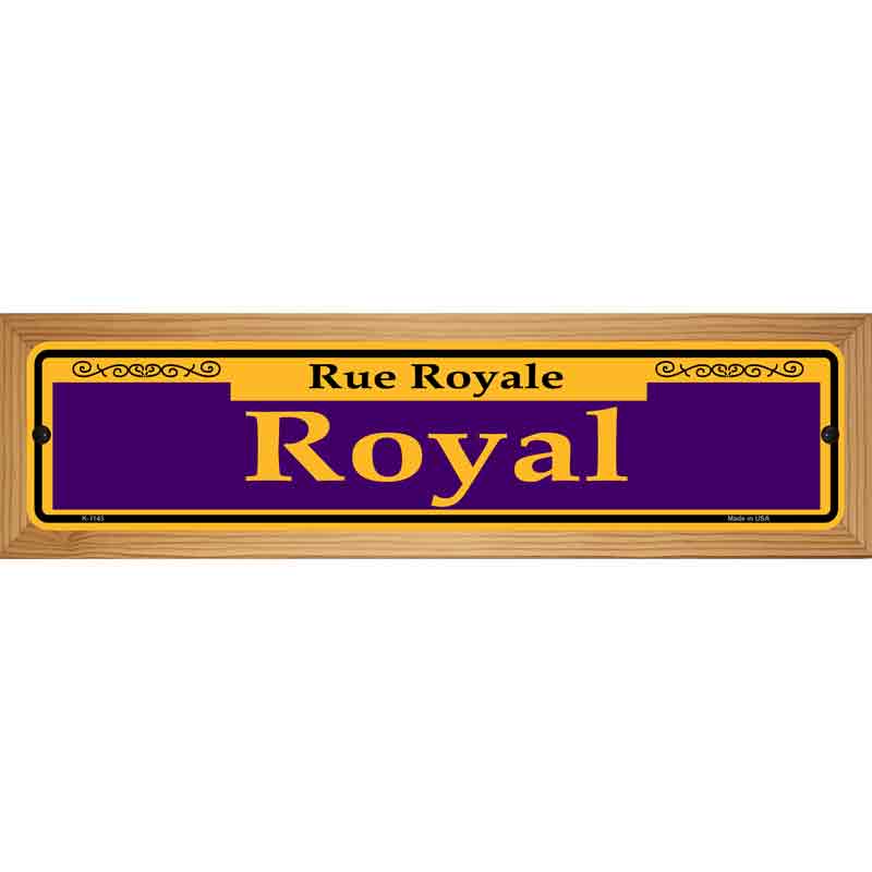 Royal Purple Novelty Metal Street Sign 19" x 5.5" (WB-K)