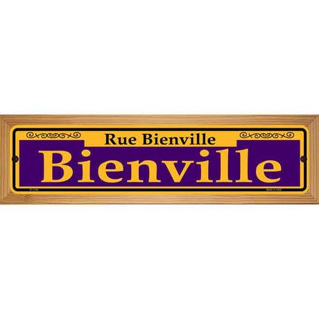 Bienville Purple Novelty Metal Street Sign 19" x 5.5" (WB-K)