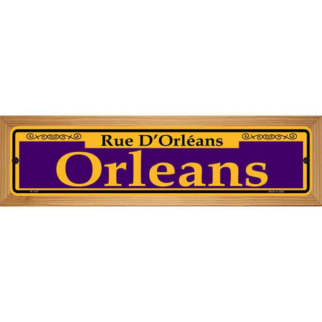 Orleans Purple Novelty Metal Street Sign 19" x 5.5" (WB-K)