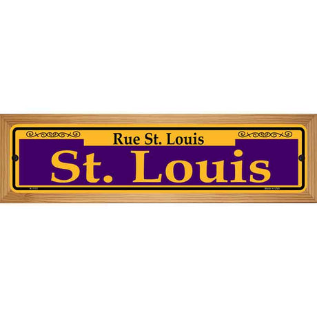 St. Louis Purple Novelty Metal Street Sign 19" x 5.5" (WB-K)