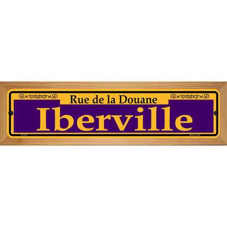 Iberville Purple Novelty Metal Street Sign 19" x 5.5" (WB-K)